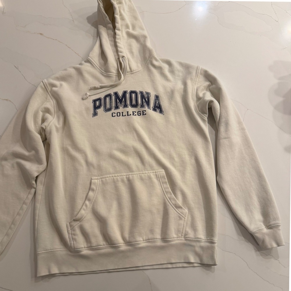 Blue 84 Pomona College‎ Hoodie Cream Navy Pullover Sweatshirt Cal Poly